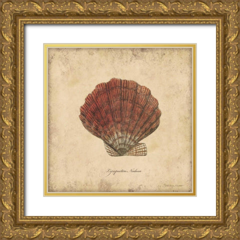 Shells II Gold Ornate Wood Framed Art Print with Double Matting by Marrott, Stephanie