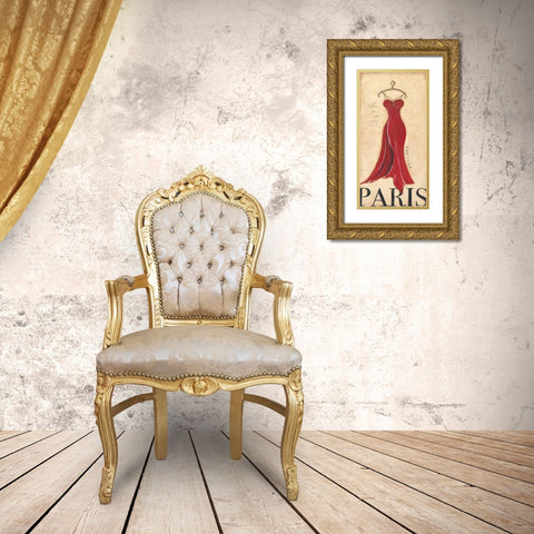 Paris Gold Ornate Wood Framed Art Print with Double Matting by Marrott, Stephanie