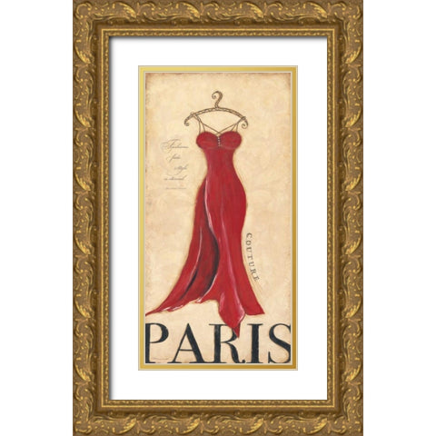 Paris Gold Ornate Wood Framed Art Print with Double Matting by Marrott, Stephanie