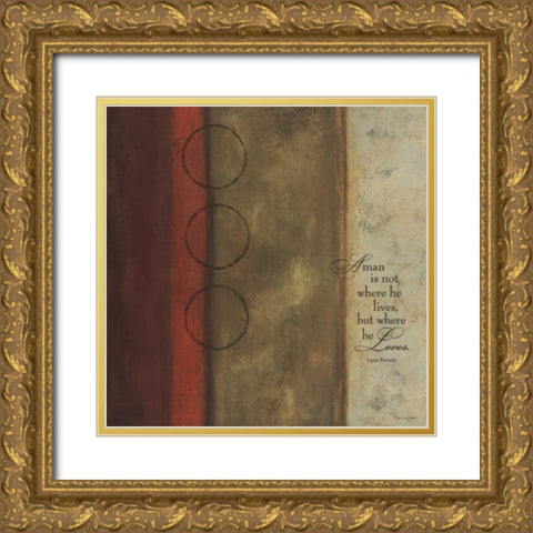 Man is Not Gold Ornate Wood Framed Art Print with Double Matting by Marrott, Stephanie