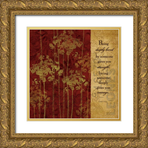 Deeply Loved Gold Ornate Wood Framed Art Print with Double Matting by Marrott, Stephanie