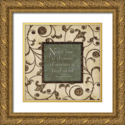 Never Lose Gold Ornate Wood Framed Art Print with Double Matting by Marrott, Stephanie