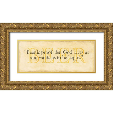 Beer Gold Ornate Wood Framed Art Print with Double Matting by Marrott, Stephanie