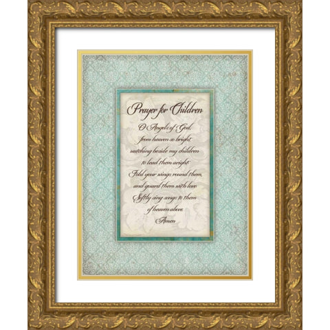 Prayer for Child Gold Ornate Wood Framed Art Print with Double Matting by Marrott, Stephanie