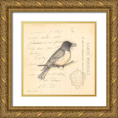 Bird II Gold Ornate Wood Framed Art Print with Double Matting by Marrott, Stephanie