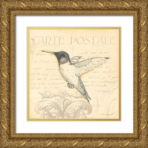 Bird III Gold Ornate Wood Framed Art Print with Double Matting by Marrott, Stephanie