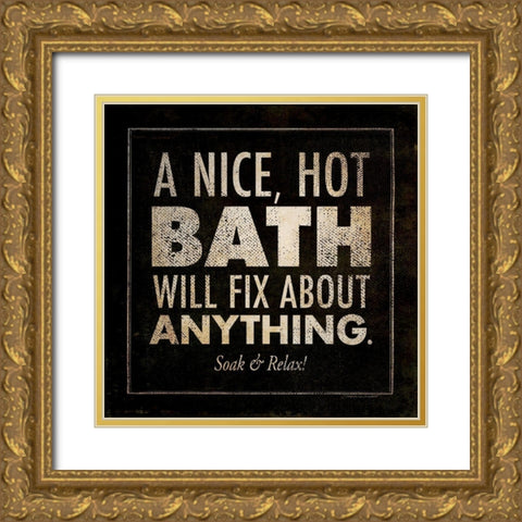 Hot Bath Gold Ornate Wood Framed Art Print with Double Matting by Marrott, Stephanie