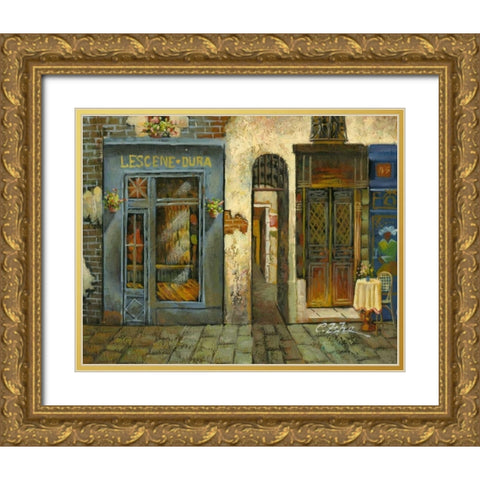 French Corridor Gold Ornate Wood Framed Art Print with Double Matting by Chin, Art