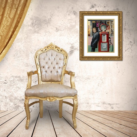 James Dean Gold Ornate Wood Framed Art Print with Double Matting by Consani, Chris