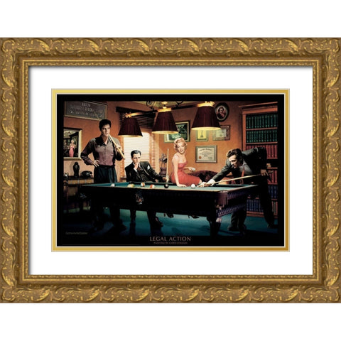 Legal Action Gold Ornate Wood Framed Art Print with Double Matting by Consani, Chris