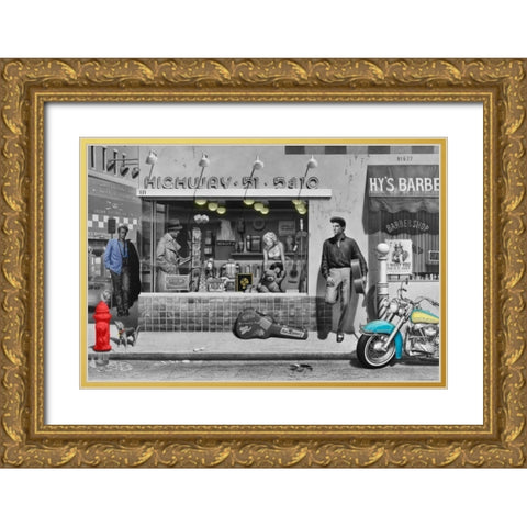 Highway Fifty One Gold Ornate Wood Framed Art Print with Double Matting by Consani, Chris
