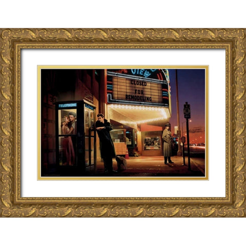 Midnight Matinee Gold Ornate Wood Framed Art Print with Double Matting by Consani, Chris