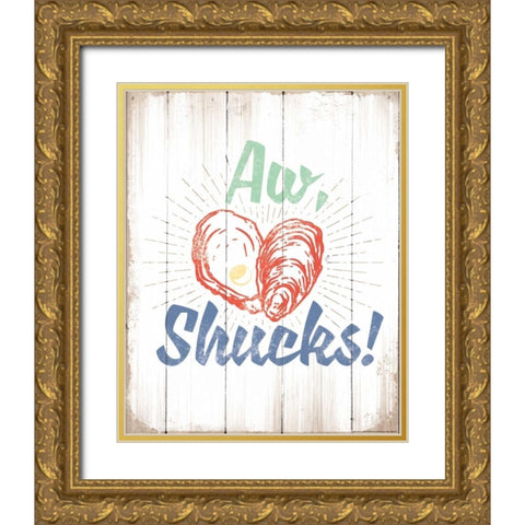Aw Shucks Gold Ornate Wood Framed Art Print with Double Matting by Brando, JJ