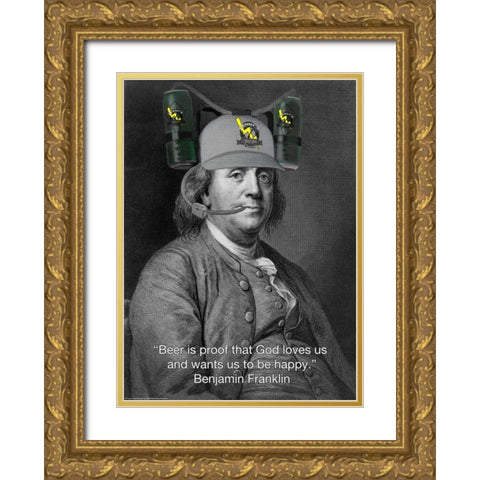 Bens Brew Gold Ornate Wood Framed Art Print with Double Matting by Michaels, Jerry