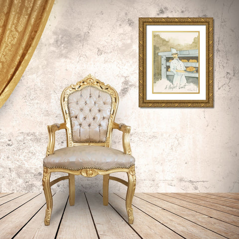 Perfect Crust Gold Ornate Wood Framed Art Print with Double Matting by Paul, Alan