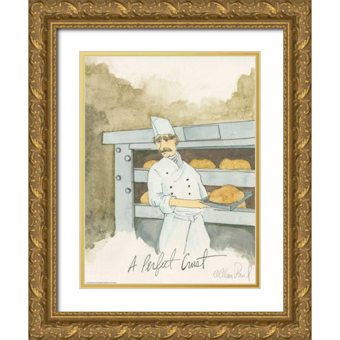 Perfect Crust Gold Ornate Wood Framed Art Print with Double Matting by Paul, Alan