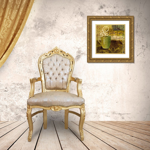 Coffee 1 Latte Gold Ornate Wood Framed Art Print with Double Matting by Eisner, Viv