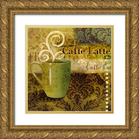 Coffee 1 Latte Gold Ornate Wood Framed Art Print with Double Matting by Eisner, Viv