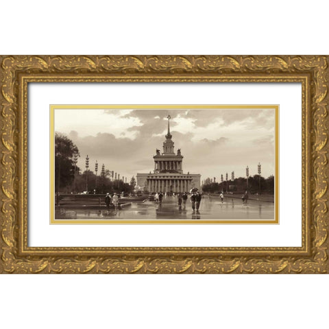 Wdnh, Moscow Gold Ornate Wood Framed Art Print with Double Matting by Ryazanov