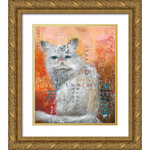 YOLA Gold Ornate Wood Framed Art Print with Double Matting by Mizo