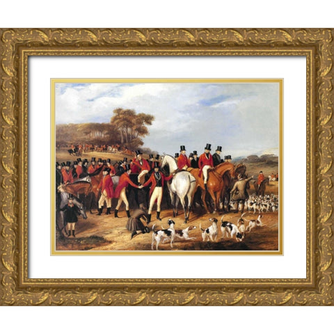 Tipperary Boys Gold Ornate Wood Framed Art Print with Double Matting by Turner, Francis Calcraft