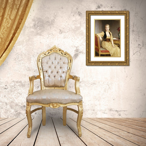 Lady Maxwell Gold Ornate Wood Framed Art Print with Double Matting by Bouguereau, William-Adolphe