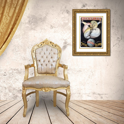 Alcazar DEte Gold Ornate Wood Framed Art Print with Double Matting by Unknown