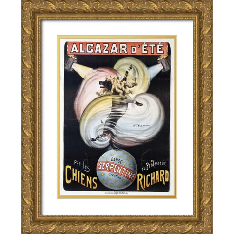Alcazar DEte Gold Ornate Wood Framed Art Print with Double Matting by Unknown