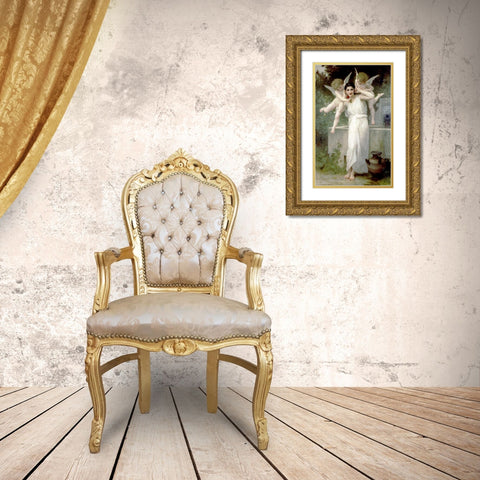 LInnocence Gold Ornate Wood Framed Art Print with Double Matting by Bouguereau, William-Adolphe