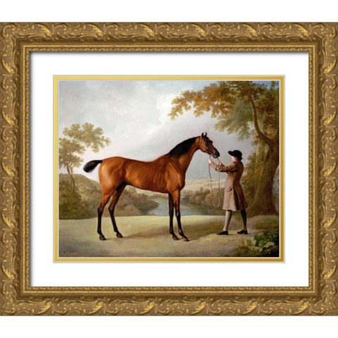Tristram Shandy Gold Ornate Wood Framed Art Print with Double Matting by Stubbs, George