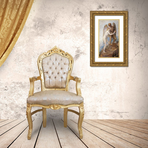 Love and Life Gold Ornate Wood Framed Art Print with Double Matting by Watts, George Frederick