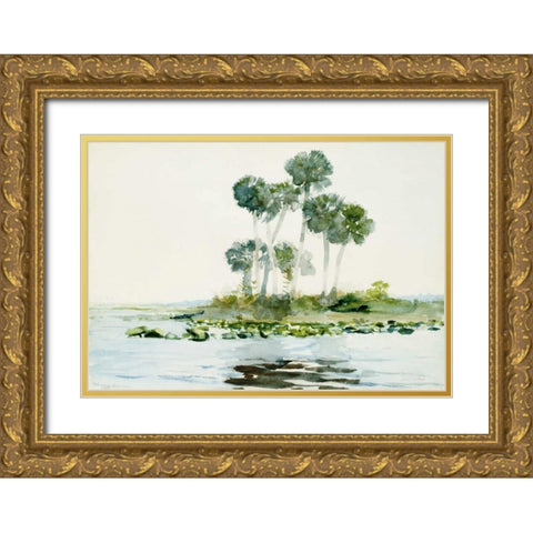 St. Johns River, Florida Gold Ornate Wood Framed Art Print with Double Matting by Homer, Winslow