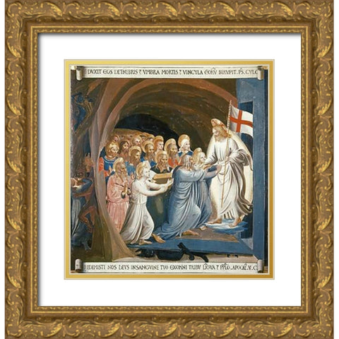 Museumist In Limbo Gold Ornate Wood Framed Art Print with Double Matting by Angelico, Fra