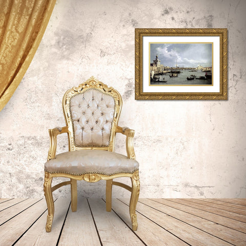 In Venice Gold Ornate Wood Framed Art Print with Double Matting by Canaletto