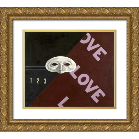 Love, Love, Love Gold Ornate Wood Framed Art Print with Double Matting by Demuth, Charles