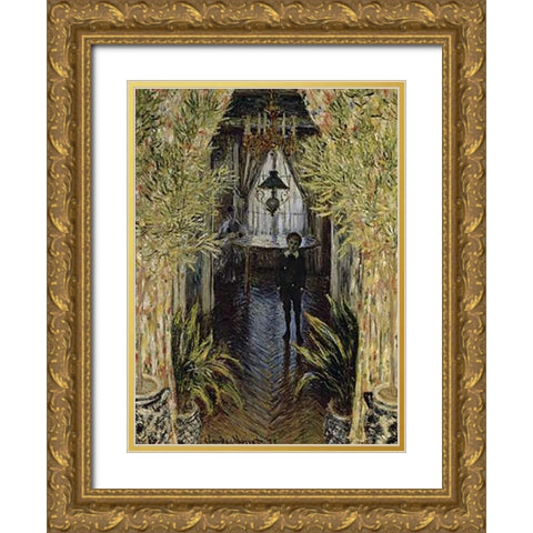 A Corner of the Apartment Gold Ornate Wood Framed Art Print with Double Matting by Monet, Claude