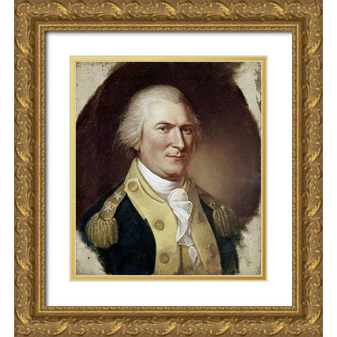 Governor Arthur St Clair Gold Ornate Wood Framed Art Print with Double Matting by Peale, Charles Willson
