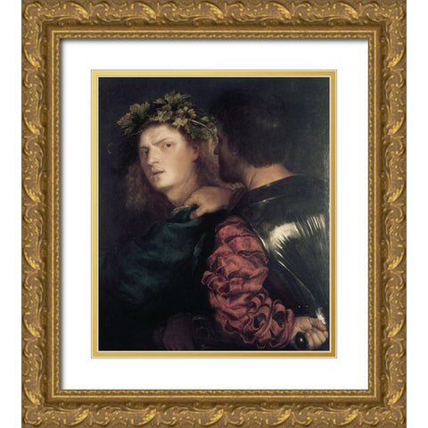 Bravo Gold Ornate Wood Framed Art Print with Double Matting by Titian