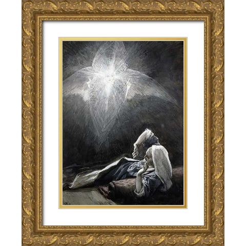 Vision of Joseph Gold Ornate Wood Framed Art Print with Double Matting by Tissot, James