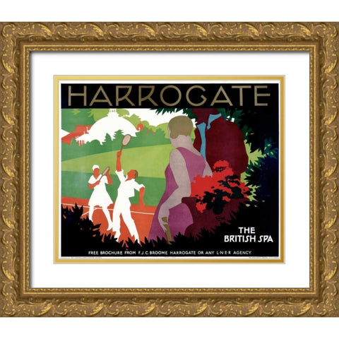 Harrogate Gold Ornate Wood Framed Art Print with Double Matting by Purvis, Tom