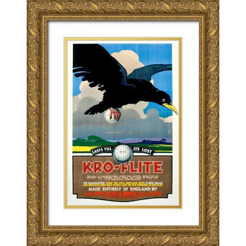 Kro-Flite Gold Ornate Wood Framed Art Print with Double Matting by Unknown