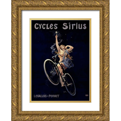 Cycles Sirius Gold Ornate Wood Framed Art Print with Double Matting by Gray, H.