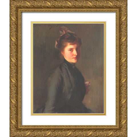 Violet Gold Ornate Wood Framed Art Print with Double Matting by Sargent, John Singer