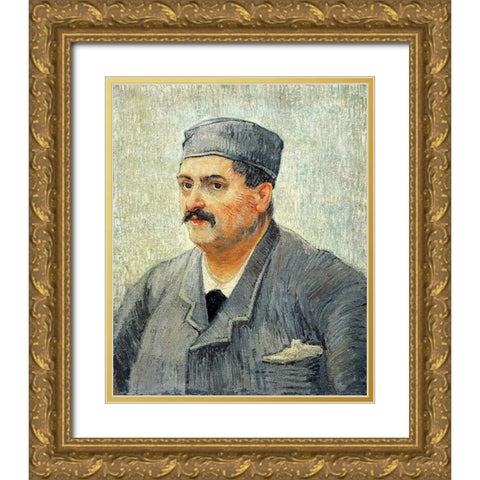 Restaurant Owner Gold Ornate Wood Framed Art Print with Double Matting by Van Gogh, Vincent