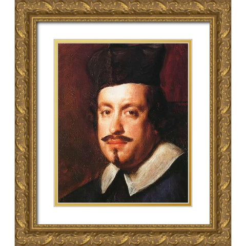 Camillo Massimi Gold Ornate Wood Framed Art Print with Double Matting by Velazquez, Diego