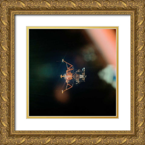Eagle the Apollo 11 Lunar Module, 1969 Gold Ornate Wood Framed Art Print with Double Matting by NASA