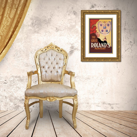 Magicians: Great Rolands Mystery Gold Ornate Wood Framed Art Print with Double Matting by Strobridge