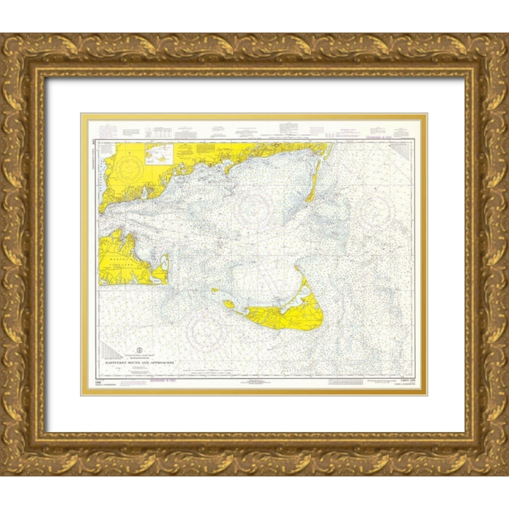 Nautical Chart Nantucket Sound and Approaches ca. 1973 by NOAA
