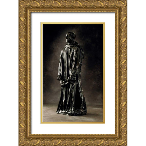 Jean dAire, ca. 1886-1895 Gold Ornate Wood Framed Art Print with Double Matting by Rodin, Auguste