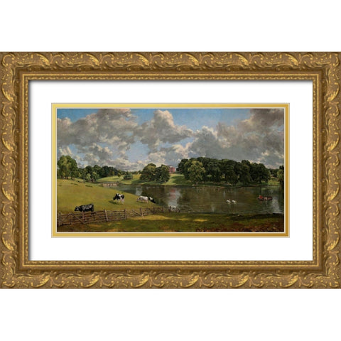 Wivenhoe Park, Essex, 1816 Gold Ornate Wood Framed Art Print with Double Matting by Constable, John